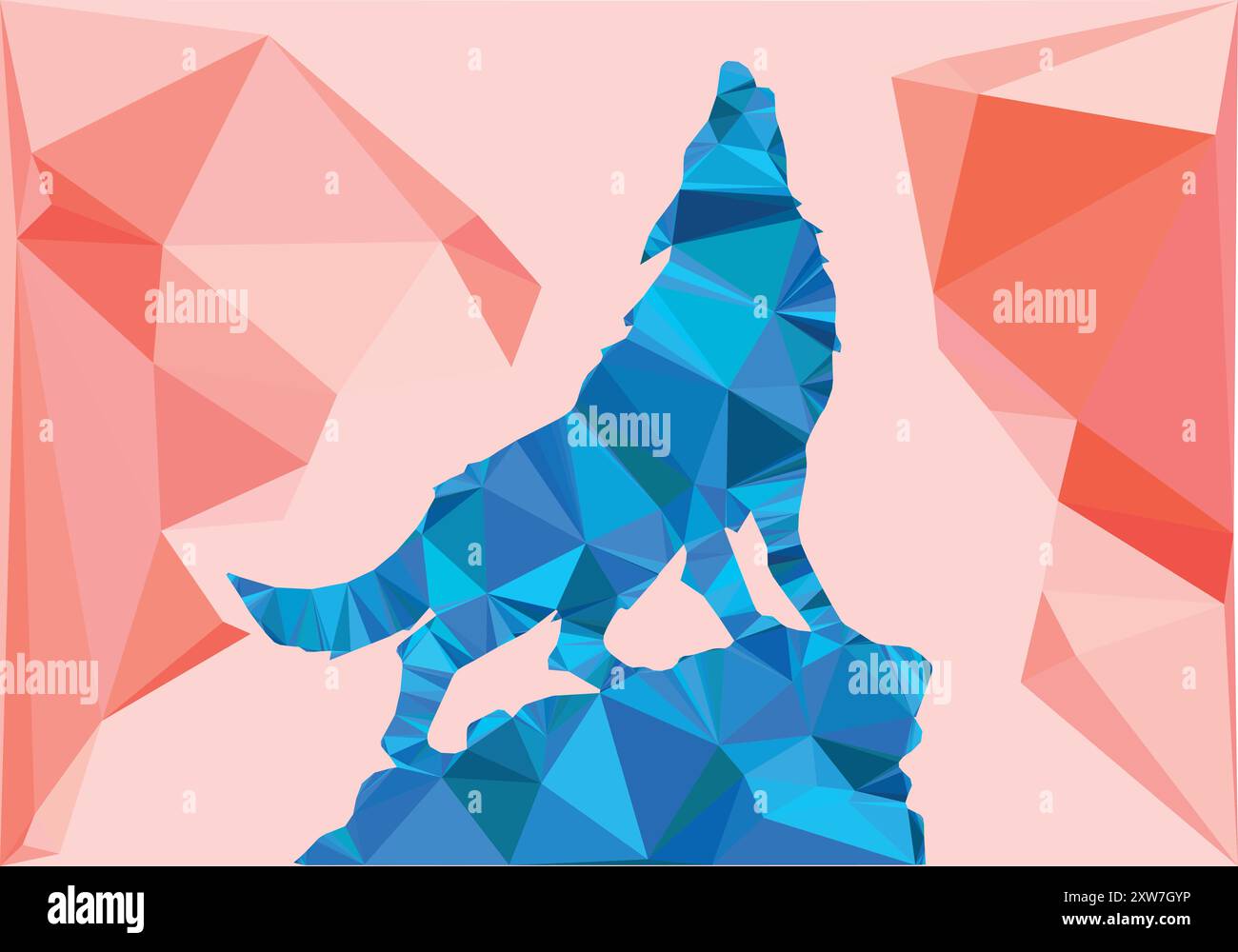 triangle polygonal sauvage illustration vectorielle de loup dessin abstrait de fond Illustration de Vecteur