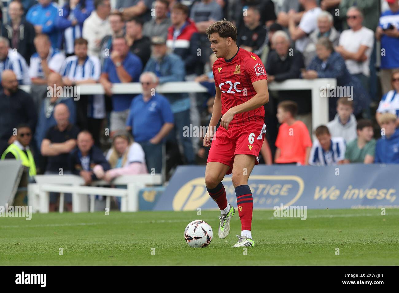 Ollie Kensdale de Southend United lors du match de Vanarama National League entre Hartlepool United et Southend United au Victoria Park, Hartlepool, samedi 17 août 2024. (Photo : Mark Fletcher | mi News) Banque D'Images