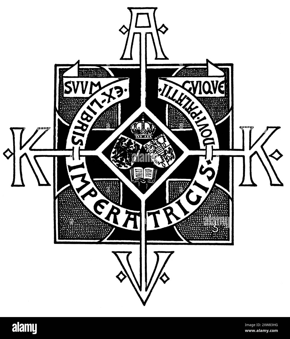 1896 conception de la dernière impératrice allemande Augusta Viktoria du Schleswig-Holstein par l'artiste autrichien Josef Sattler Banque D'Images