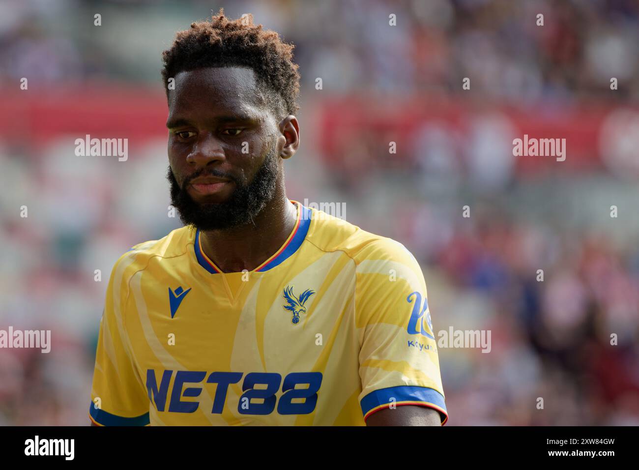 Londres, Royaume-Uni. 18 août 2024. Londres, Angleterre, 18 août 2024 : Odsonne Edouard (22 Crystal Palace) lors du match de premier League entre Brentford et Crystal Palace au Gtech Community Stadium à Londres, en Angleterre. (Pedro Porru/SPP) crédit : SPP Sport Press photo. /Alamy Live News Banque D'Images