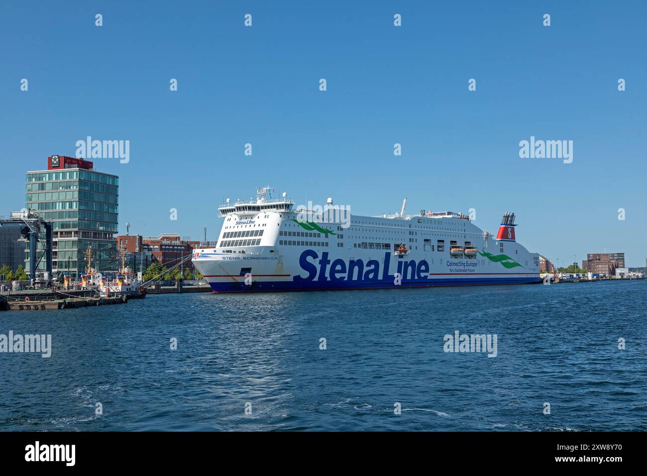 Stena Line ferry, port, Kiel, Schleswig-Holstein, Allemagne Banque D'Images