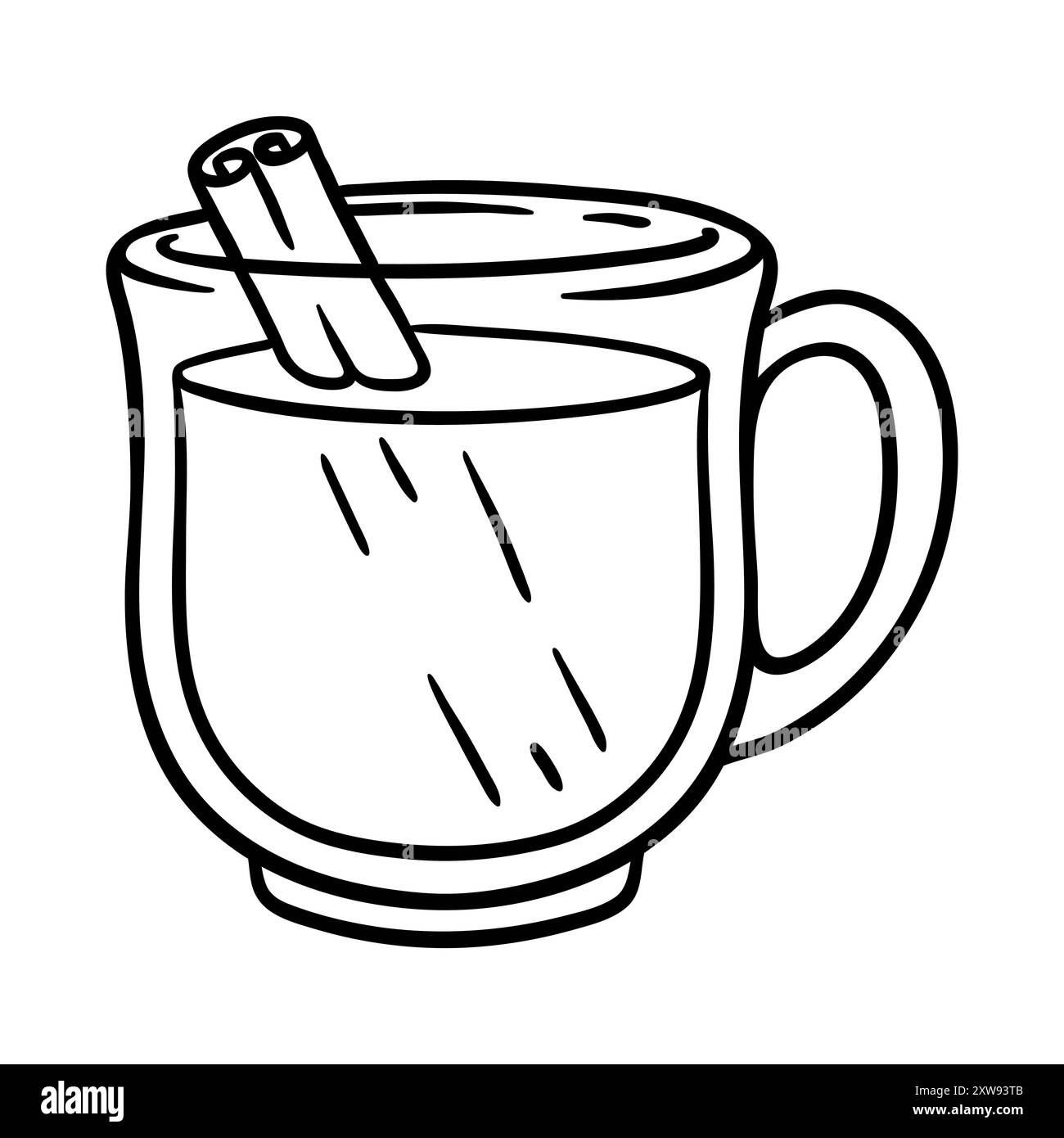 Illustration de vin chaud. Délicieuses boissons chaudes d'automne. Illustration de Vecteur