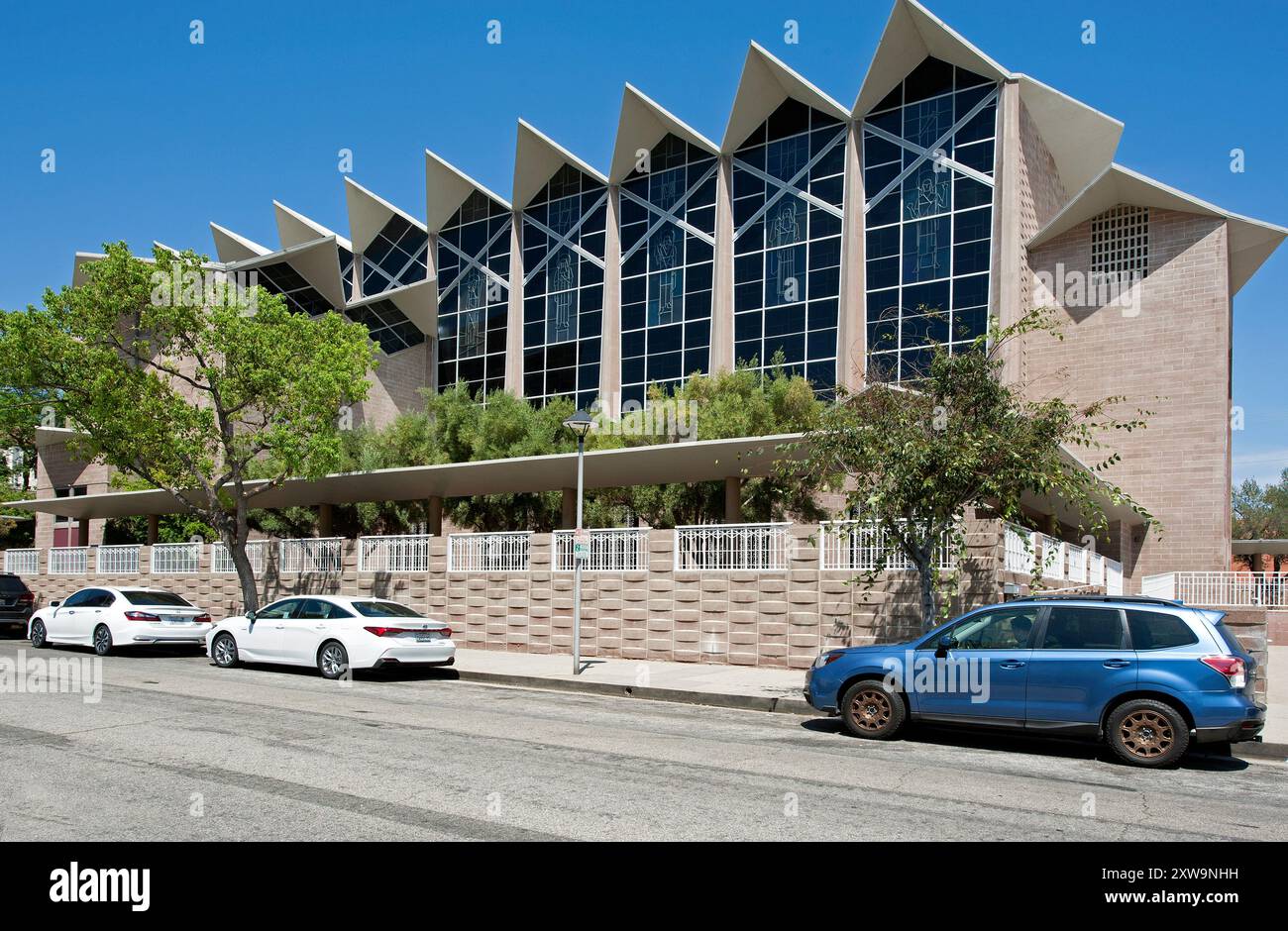 Glendale First United Methodist Church, milieu du siècle, moderne, architecture, bâtiment, Glendale, église, Los Angeles, Californie, États-Unis Banque D'Images