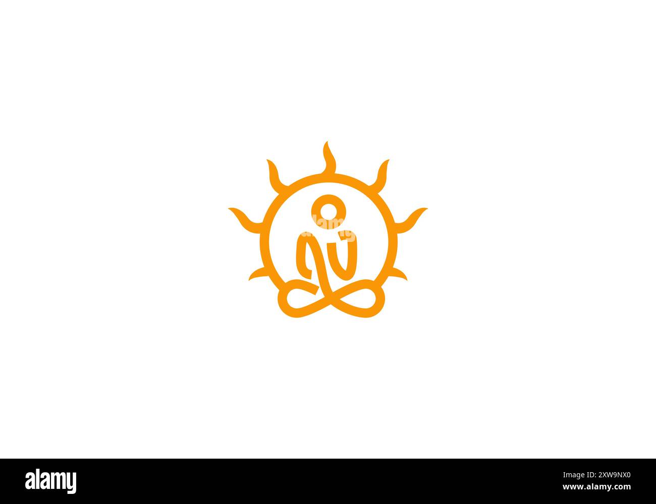 Logo People méditation, minimaliste, moderne, logo Line, couleur modifiable Illustration de Vecteur