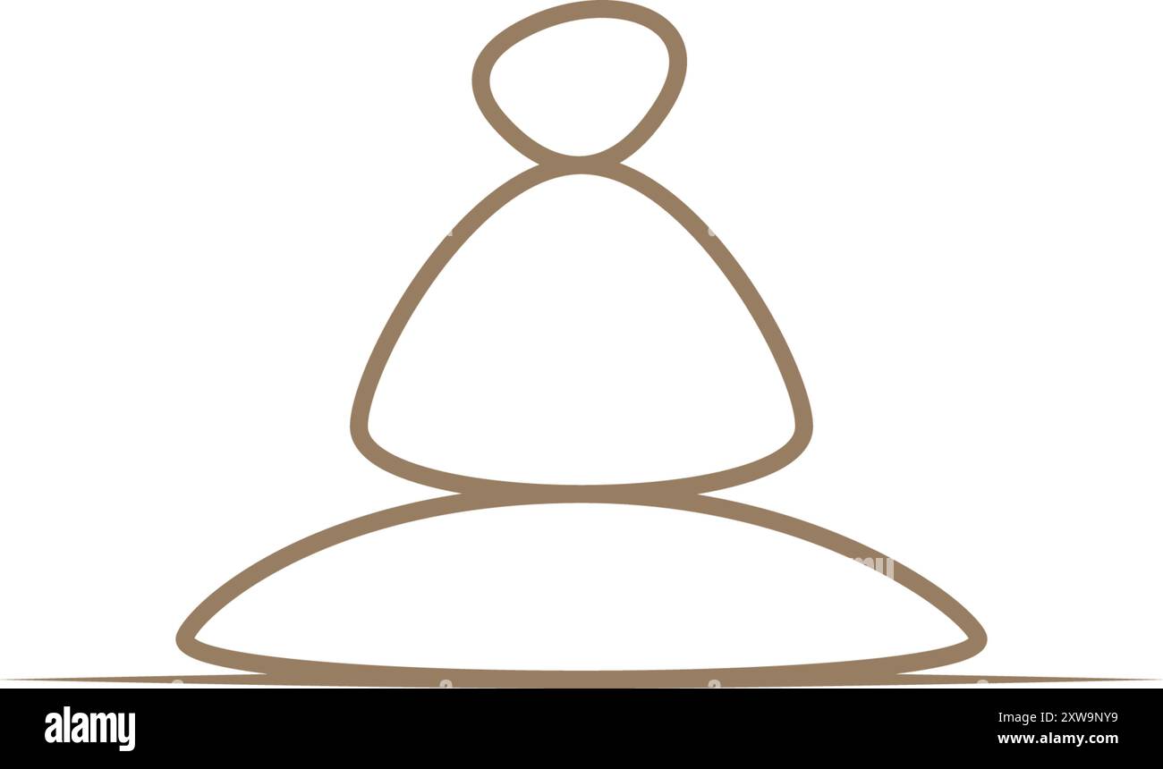 Logo People méditation, minimaliste, moderne, logo Line, couleur modifiable Illustration de Vecteur