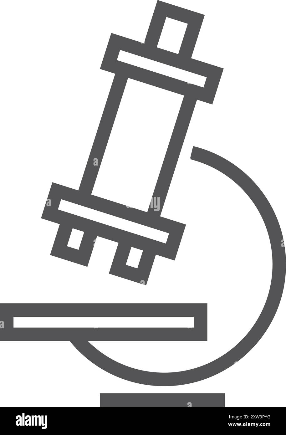 Icône microscope. Symbole scientifique. Panneau de recherche de laboratoire Illustration de Vecteur