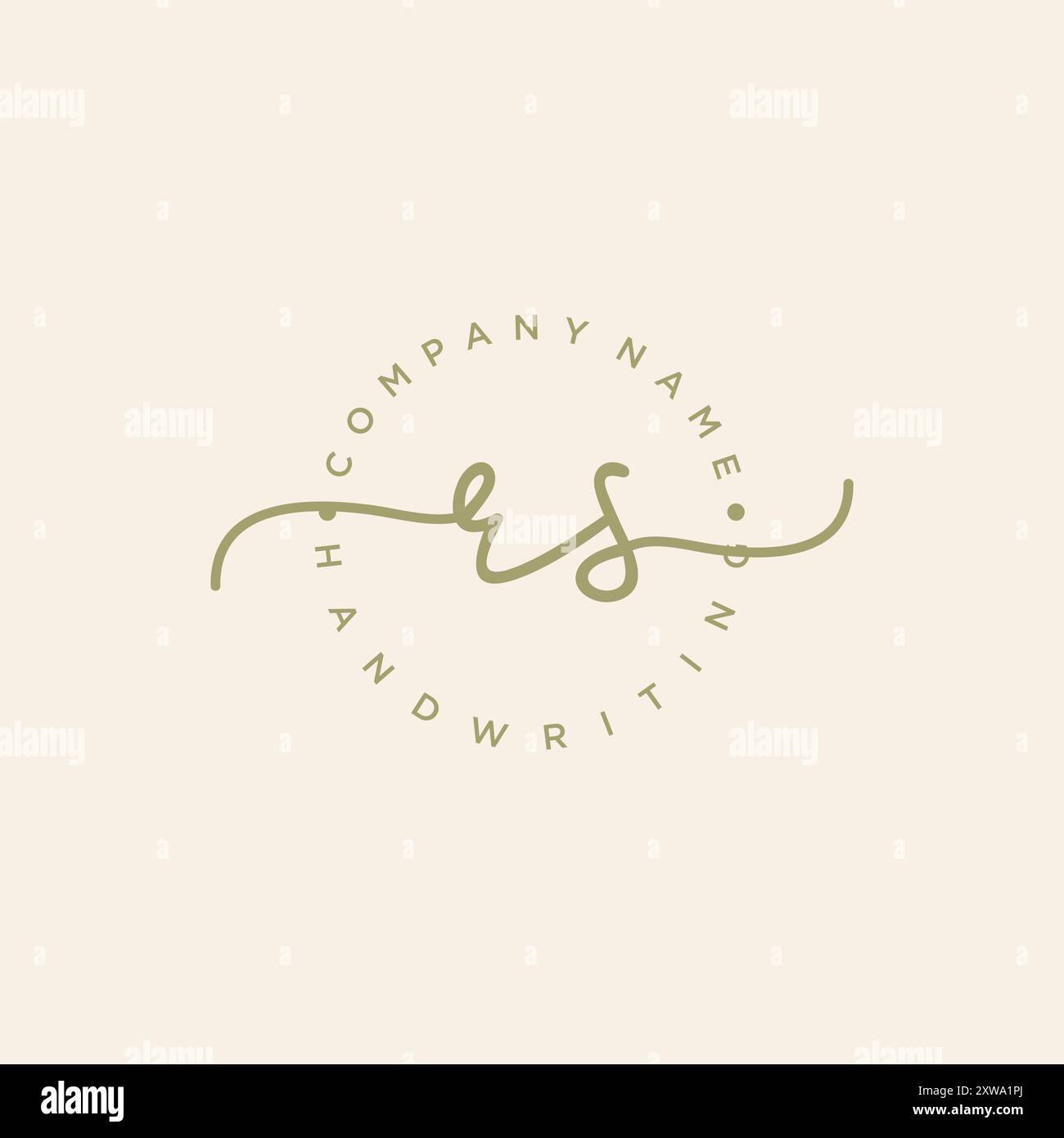 Logo d'écriture manuscrite initiale RS Illustration de Vecteur