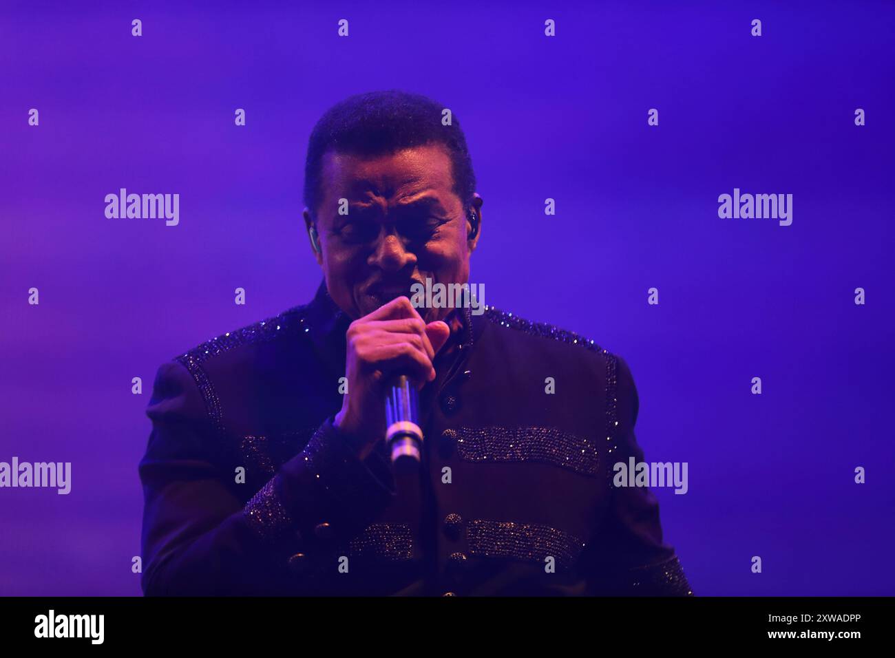 Henley-on-Thames, Royaume-Uni, 18 août 2024. Les Jacksons jouent sur la scène du Rewind South 80s Music Festival 2024. Crédit : Uwe Deffner/Alamy Live News Banque D'Images