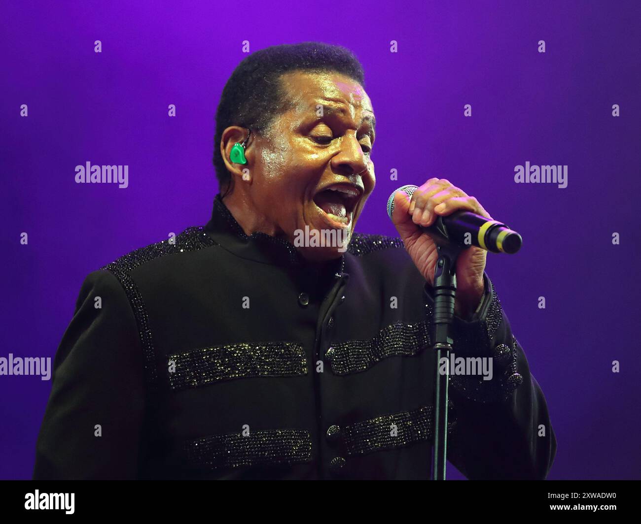 Henley-on-Thames, Royaume-Uni. 18 août 2024. Les Jacksons jouent sur la scène du Rewind South 80s Music Festival 2024. Crédit : Uwe Deffner/Alamy Live News Banque D'Images