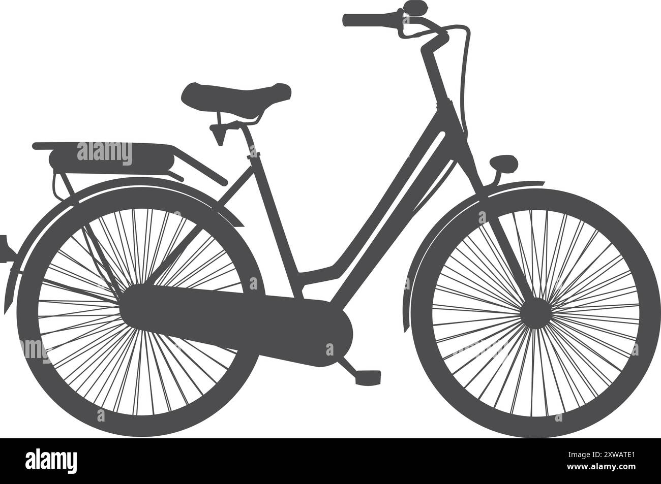 Silhouette noire de VTT. Symbole de style de vie actif Illustration de Vecteur