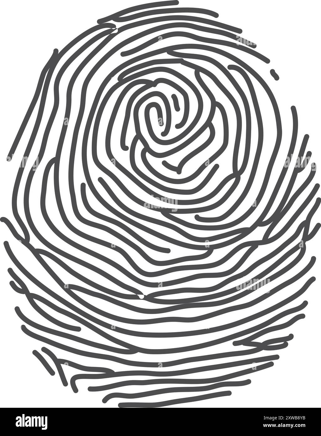 Icône d'empreinte digitale. Symbole de données biométriques. Accès sécurisé Illustration de Vecteur