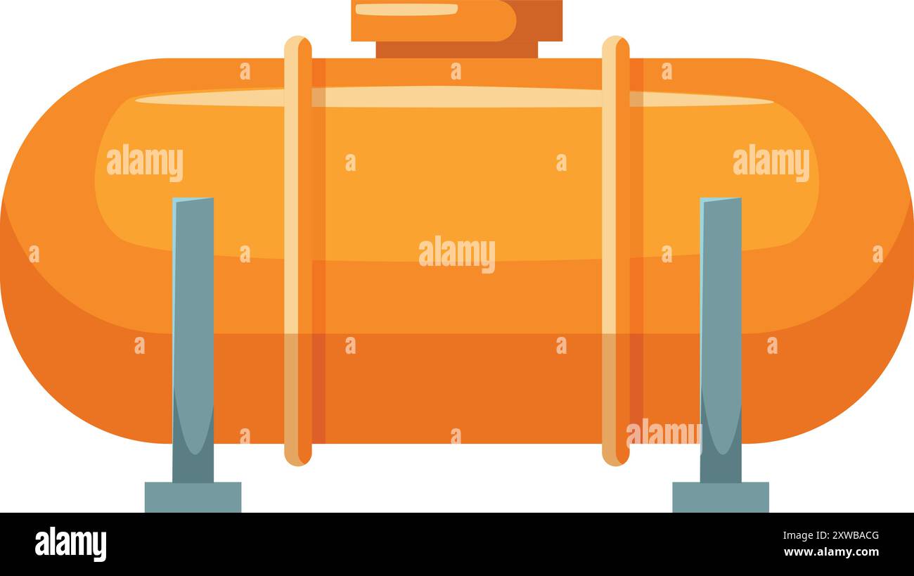 Icône de dessin animé de la voiture cargo liquide. Stockage du réservoir d'huile Illustration de Vecteur
