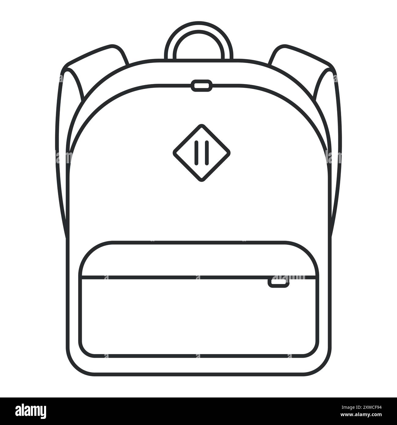 Ce sac à dos élégant et moderne est idéal pour les étudiants ainsi que pour les sorties décontractées et les aventures Illustration de Vecteur