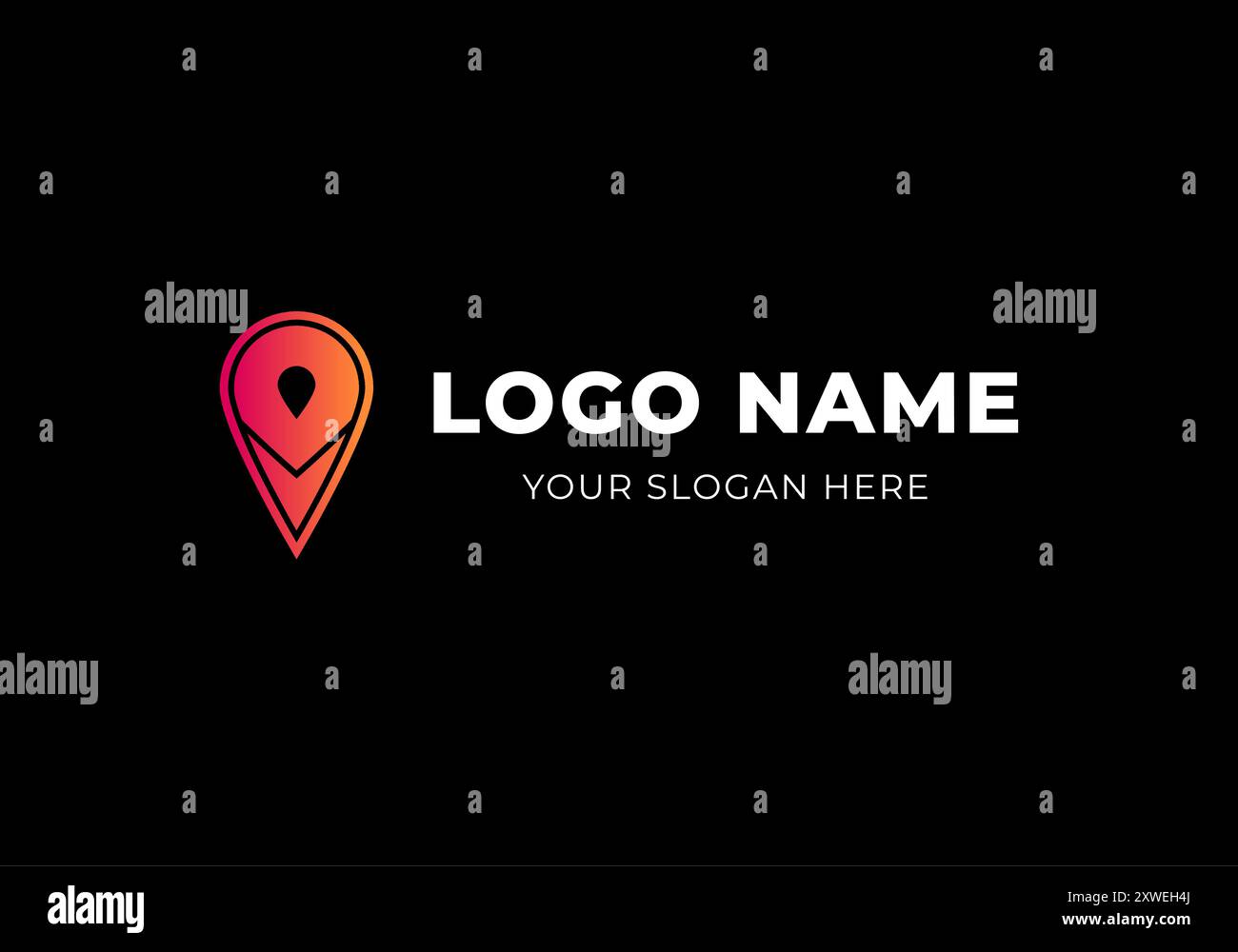 Logo M PIN Location Shape, Modern minimaliste et Technology logo Design. Fichier modifiable Illustration de Vecteur