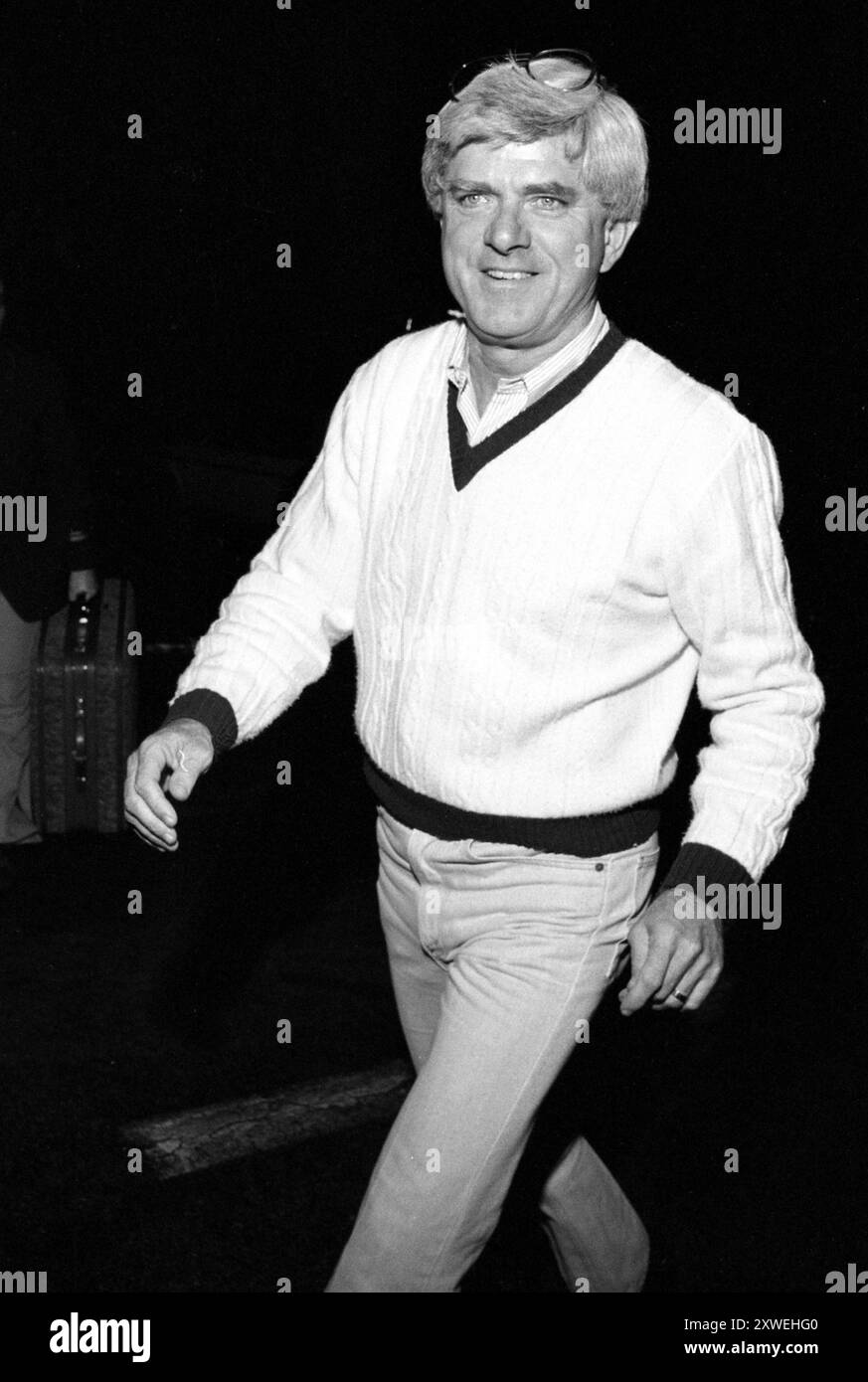 **FICHIER PHOTO** Phil Donahue est décédé. Phil Donahue au Beverly Hills Hotel le 15 avril 1982 crédit : Ralph Dominguez/MediaPunch Banque D'Images