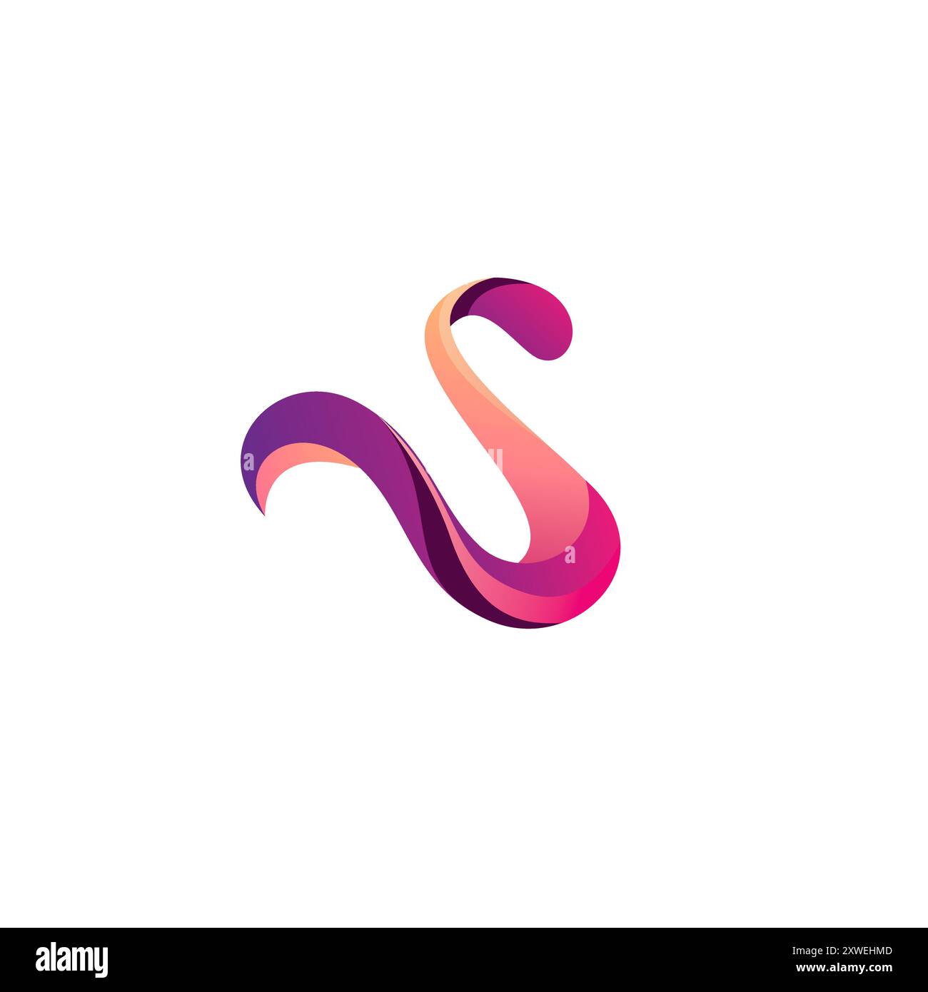 Lettre S logo abstrait couleur. Icône S. Illustration de Vecteur