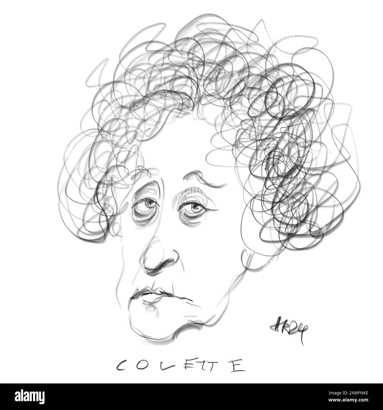 Portrait de Colette Banque D'Images