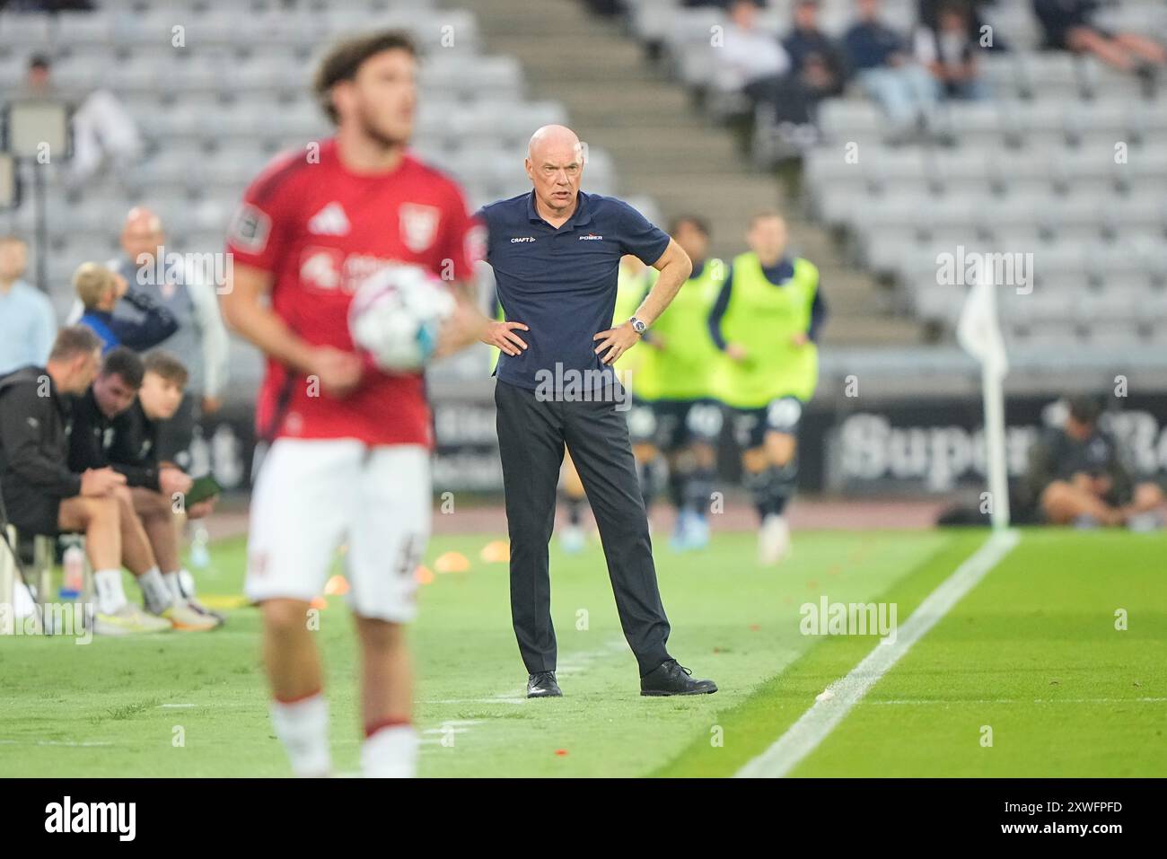 Aarhus, Danemark. 19 août 2024. Match de Superliga entre AGF et Vejle Boldklub au Ceres Park à Aarhus lundi 19 août 2024. (Photo : Bo Amstrup/Scanpix 2024) crédit : Ritzau/Alamy Live News Banque D'Images