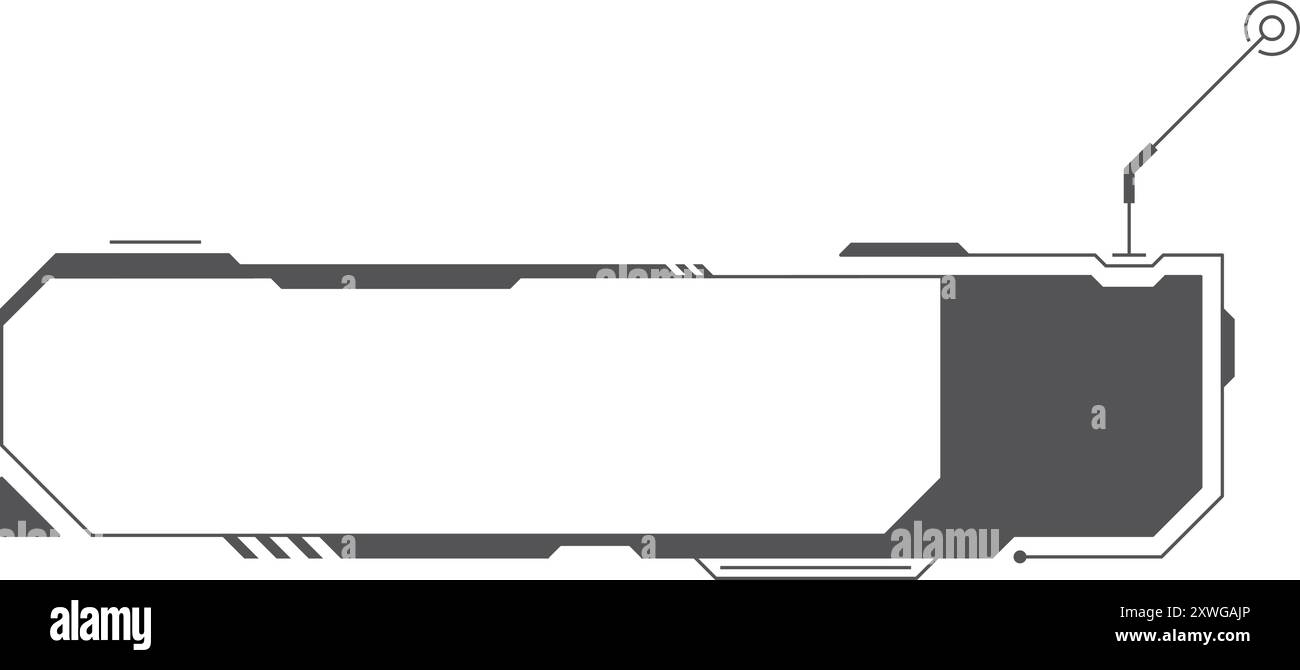 Légende numérique en style ligne noire. Étiquette infographique isolée sur fond blanc Illustration de Vecteur