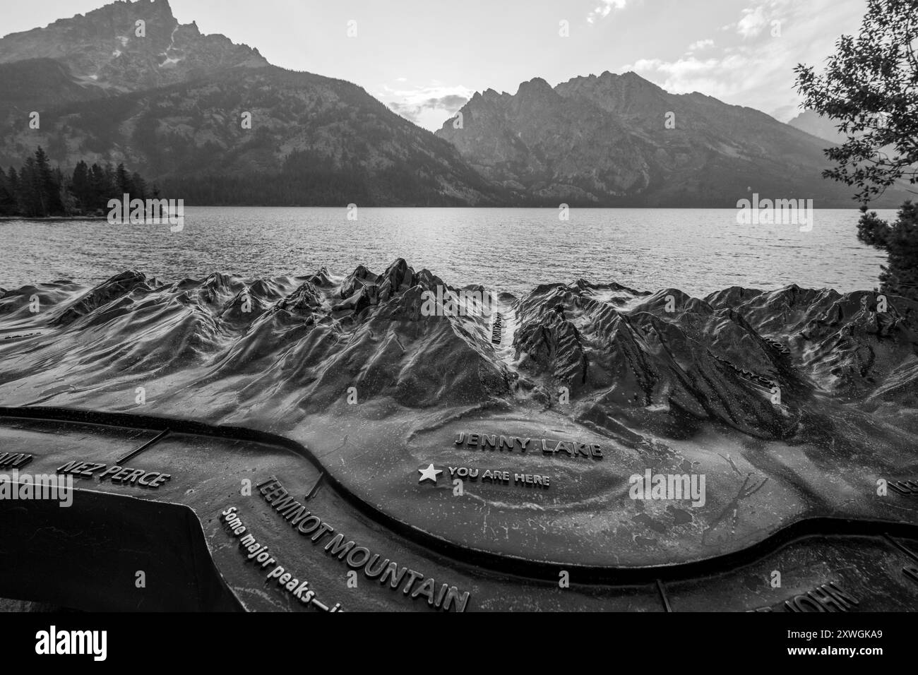 Jenny Lake à Grand Teton National Park Banque D'Images