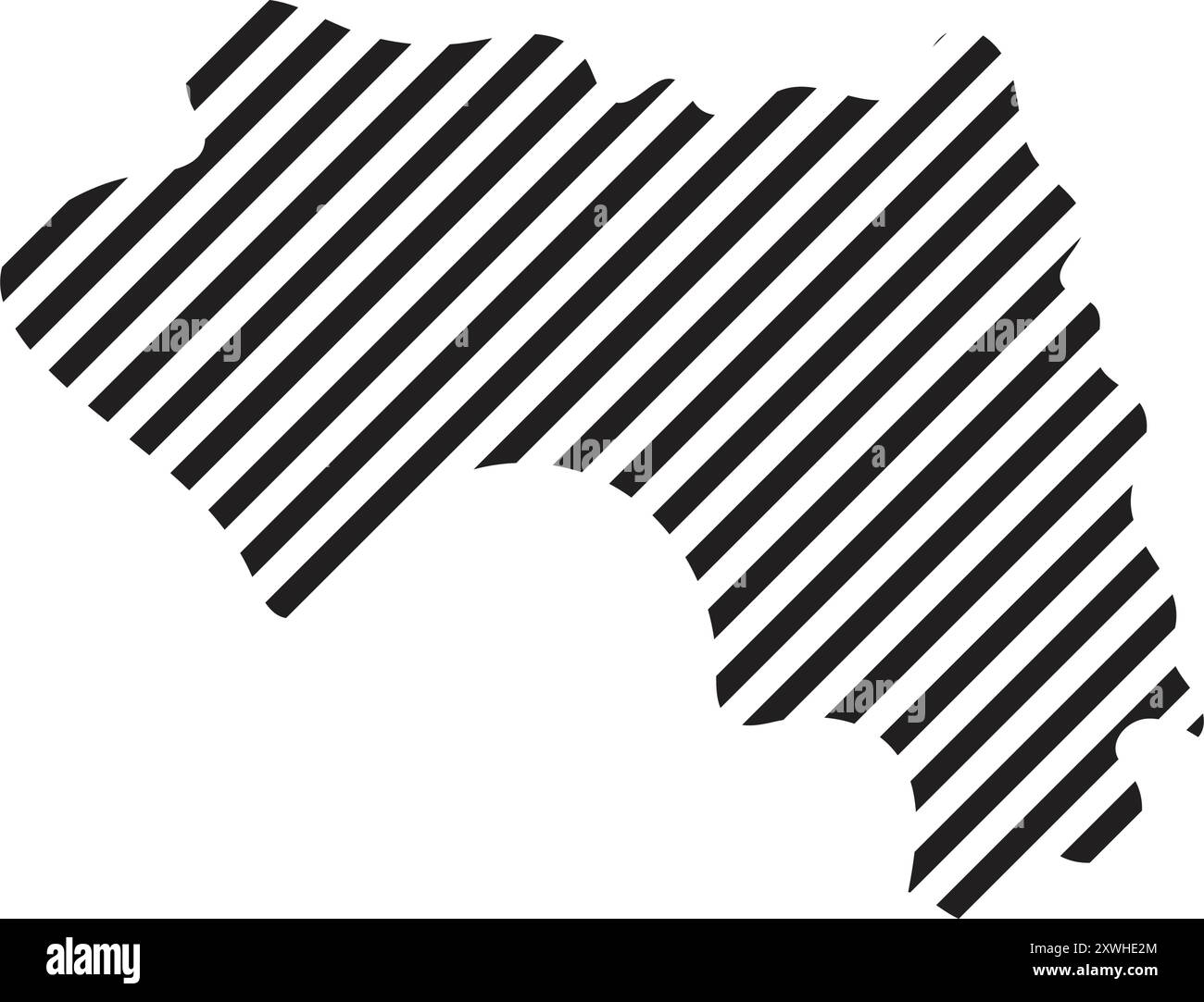 conception d'illustration d'icône de carte de pays de guinée Illustration de Vecteur