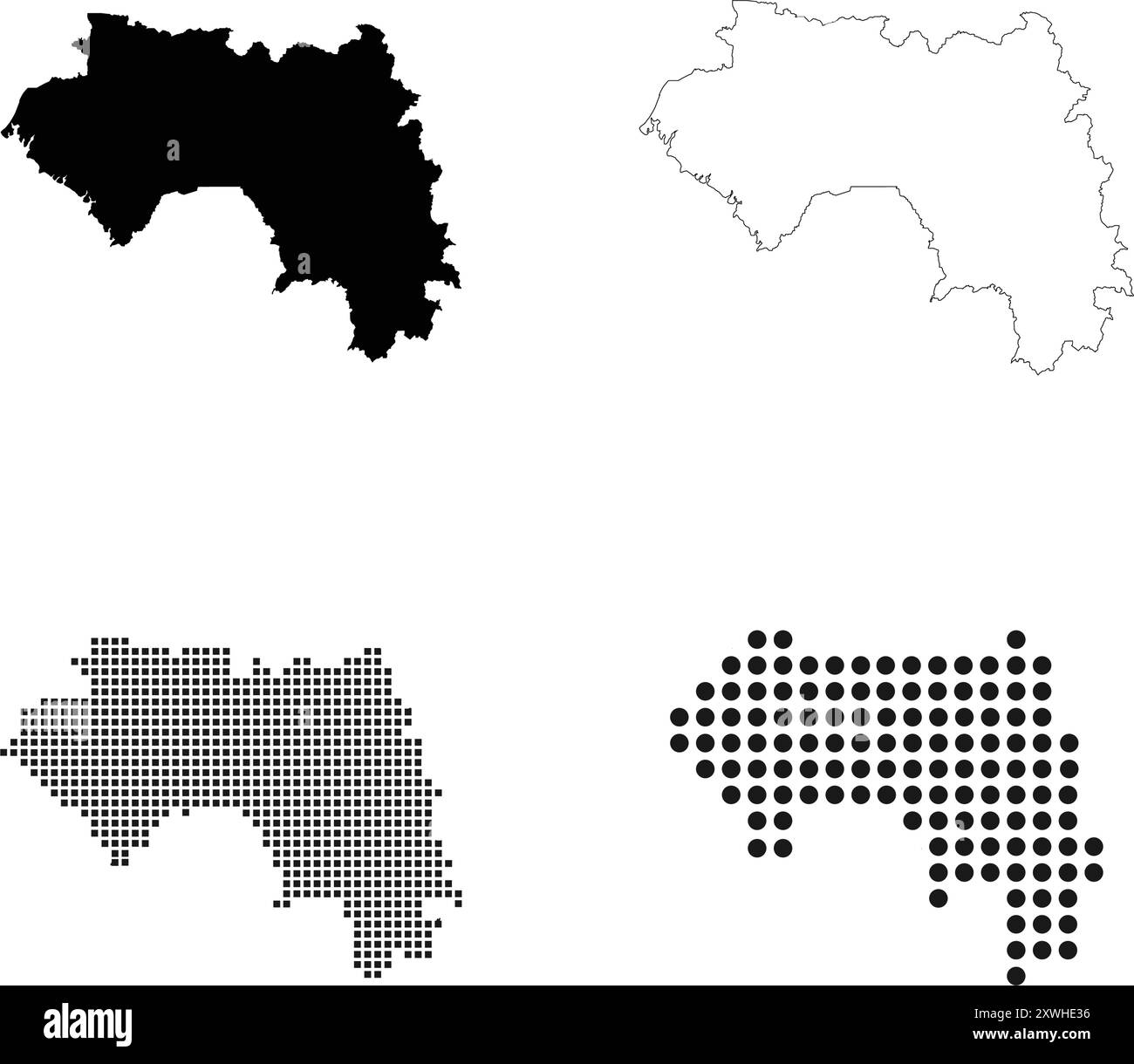 conception d'illustration d'icône de carte de pays de guinée Illustration de Vecteur