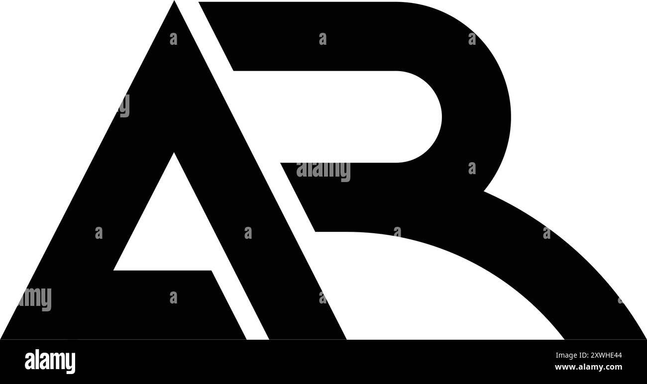 conception simple d'illustration de logo ar lettre Illustration de Vecteur