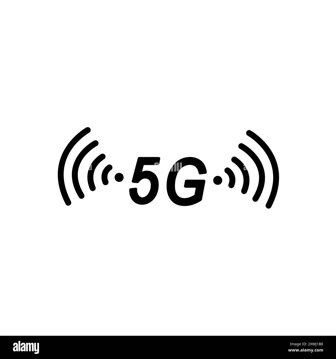 Icône de technologie Vector 5G signe. Image symbole 5G. Illustration 5g Connect signe dans un style minimaliste plat. Illustration de Vecteur