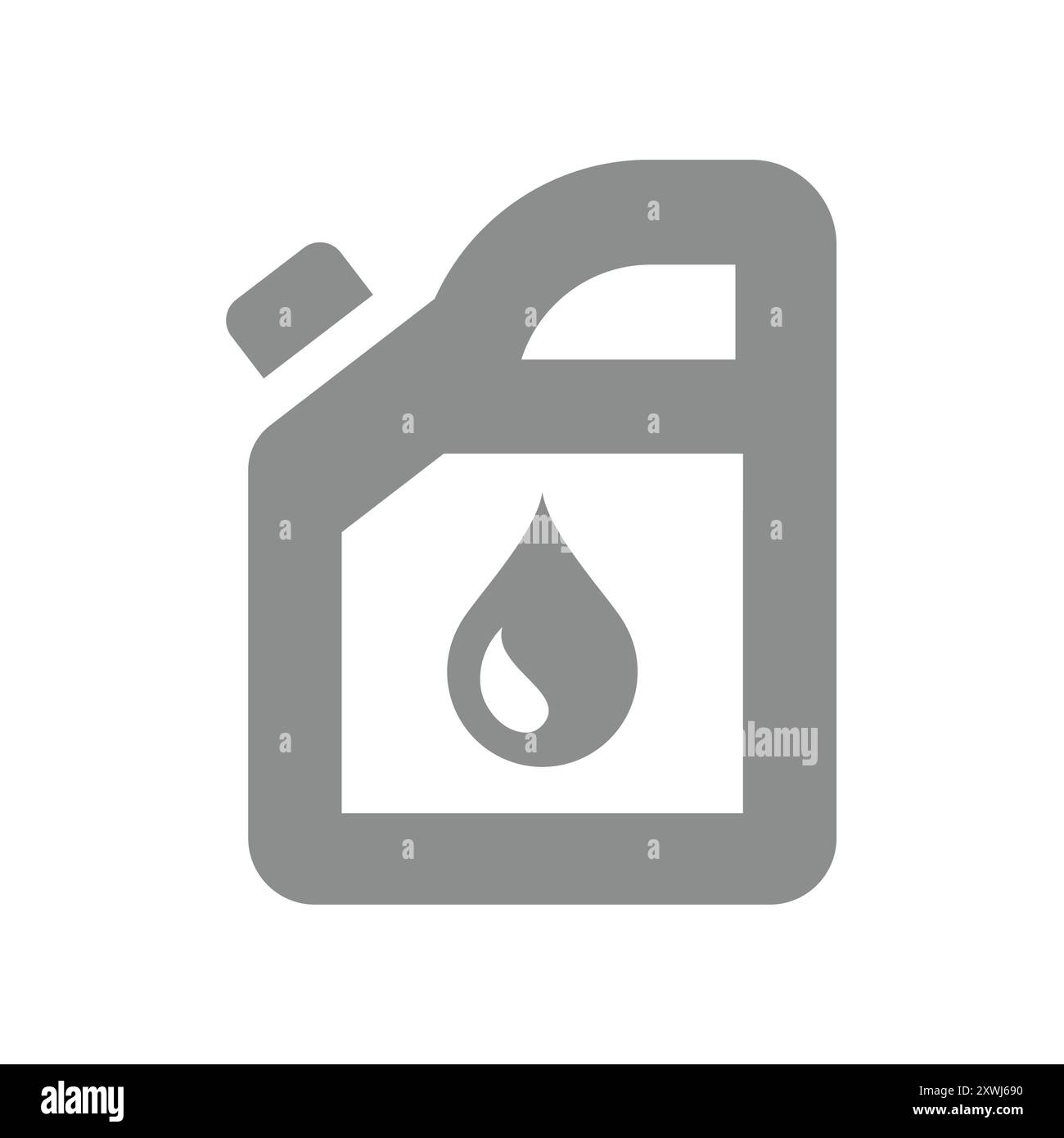 Icône vectorielle de cartouche d'huile ou de carburant. Pictogramme de bidon d'essence ou de gallon. Illustration de Vecteur