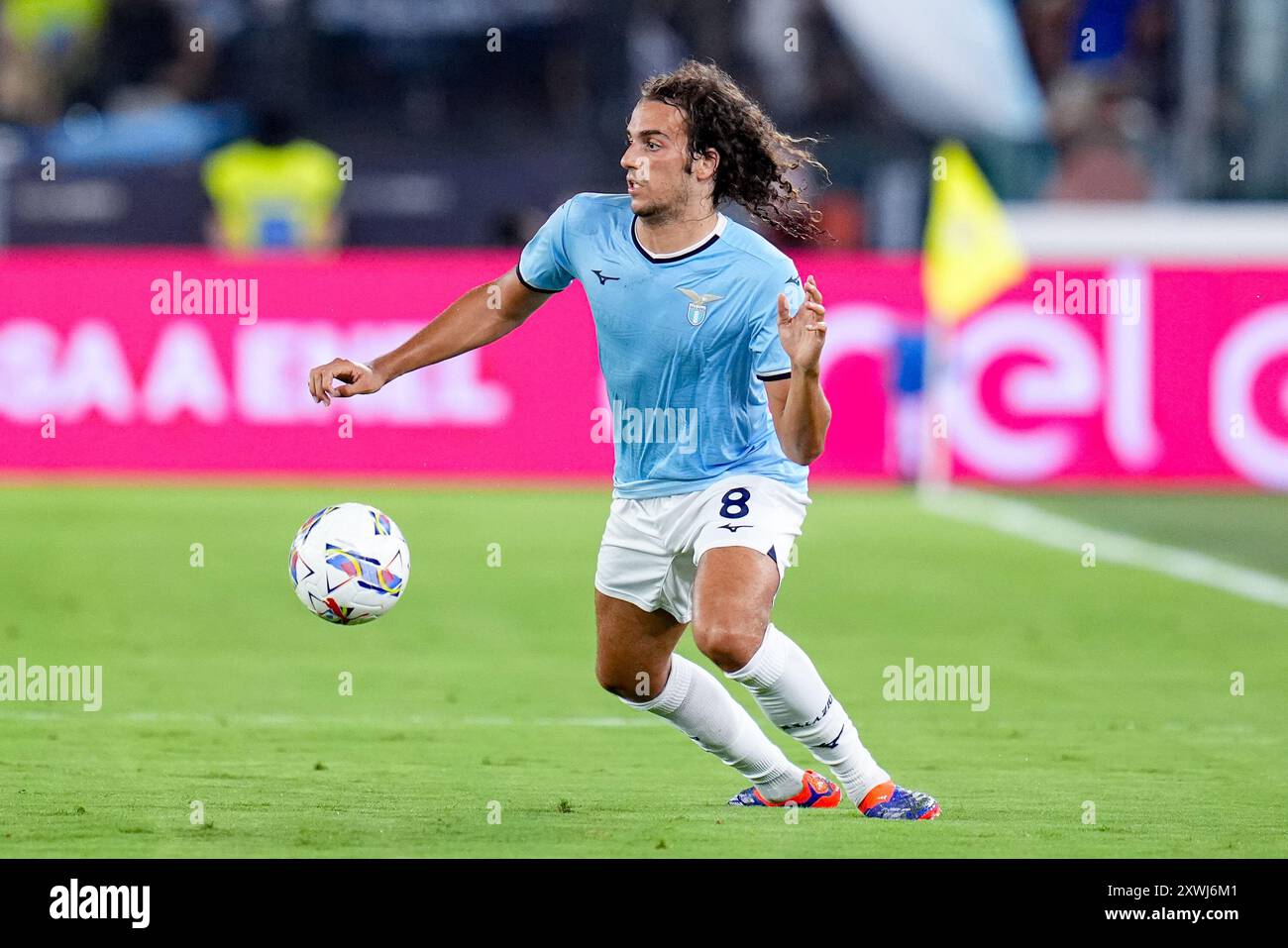 Matteo Guendouzi du SS Lazio lors du match de Serie A Enilive entre le SS Lazio et le Venezia FC au Stadio Olimpico le 18 août 2024 à Rome, Italie. Banque D'Images
