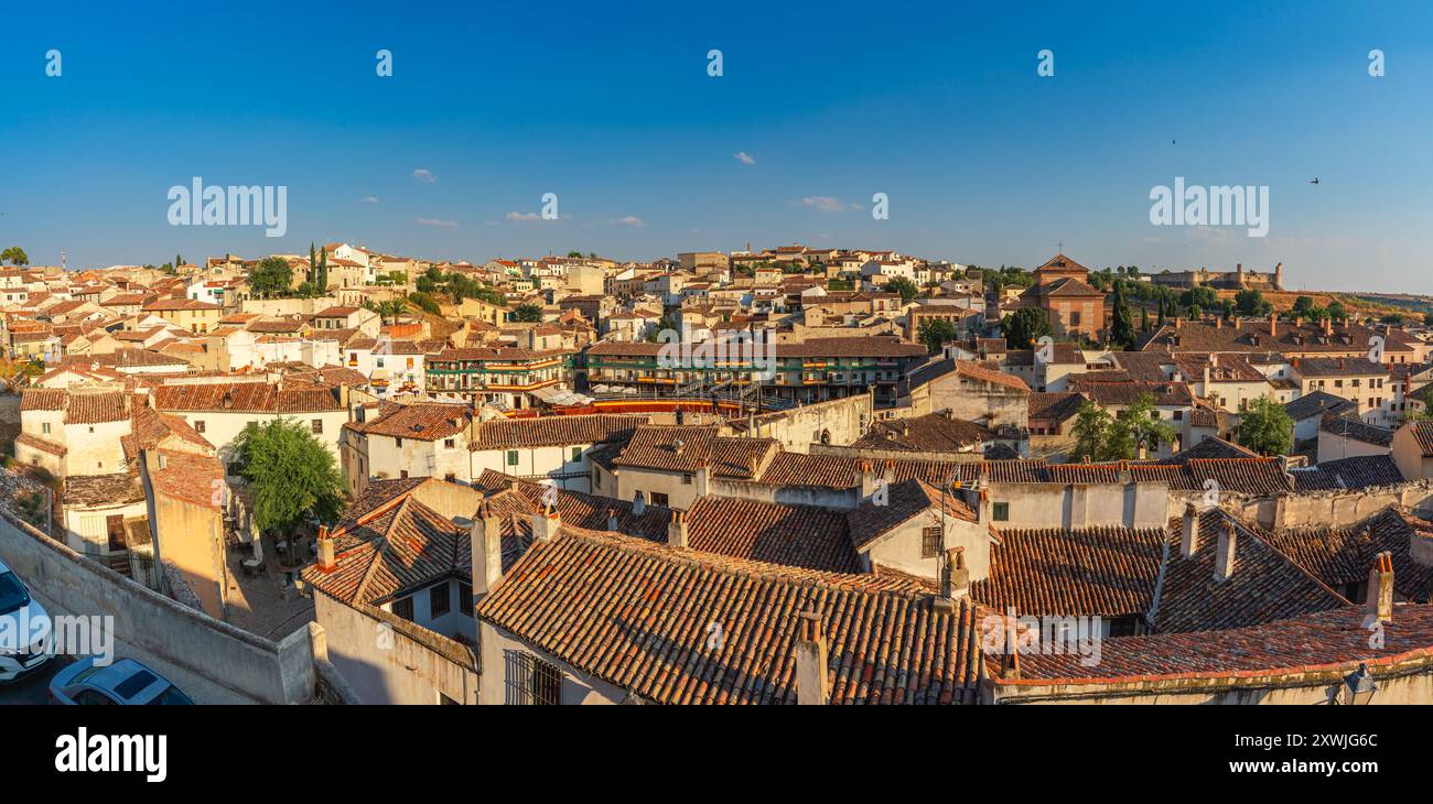 Vue panoramique de la belle ville de Chinchón à Madrid, Espagne Banque D'Images