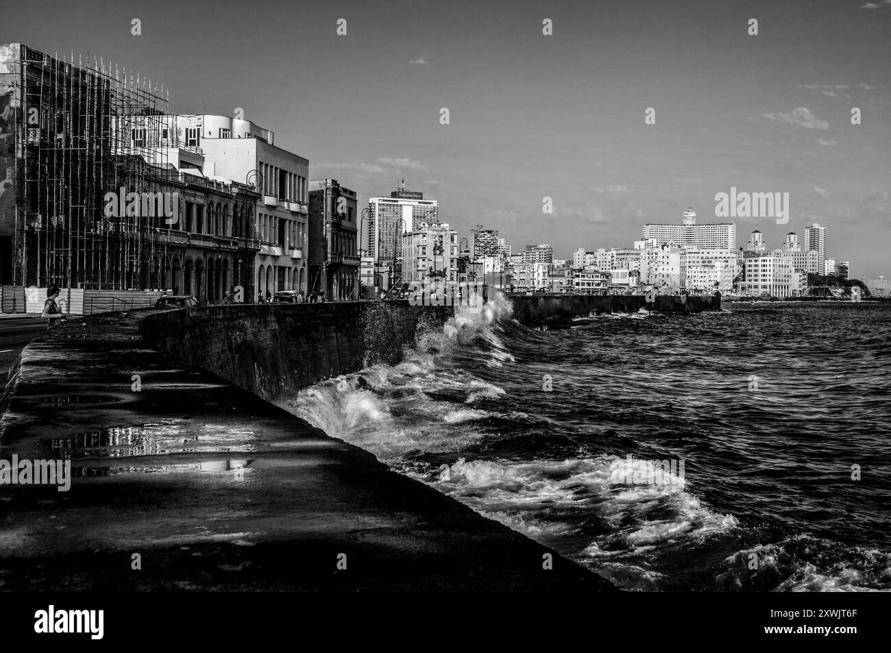 Rues et plages de l'île caribéenne de Cuba Banque D'Images