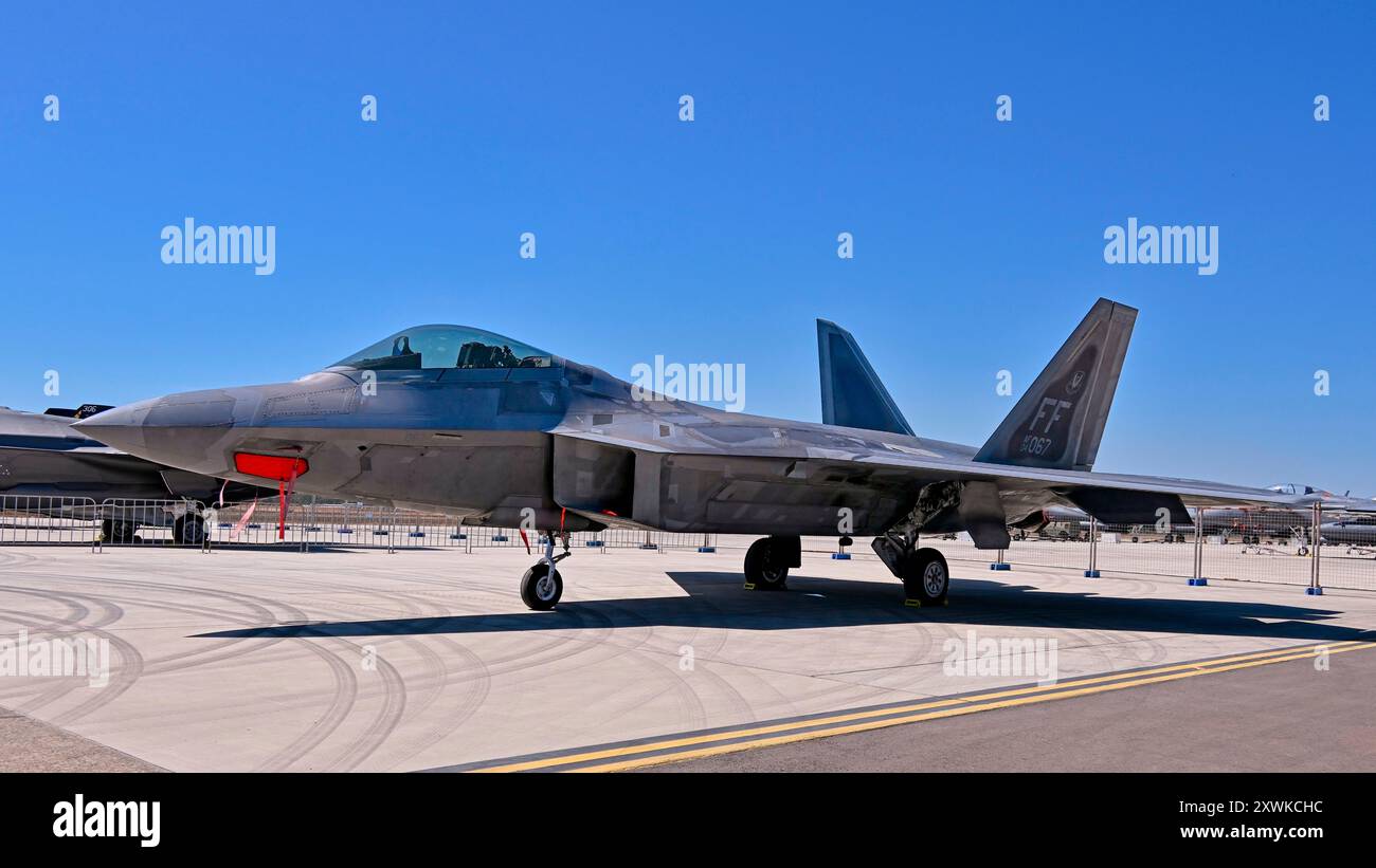 USAF F-22A Raptor Royal Australian Air Force (RAAF) base Darwin, Australie. Banque D'Images
