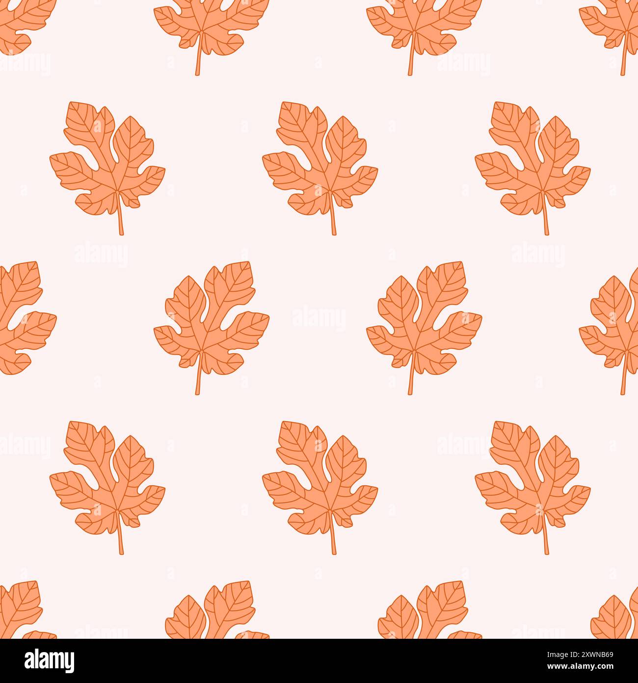 Botanany Maple Leaves Floral Autumn Seamless Pattern Illustration de Vecteur