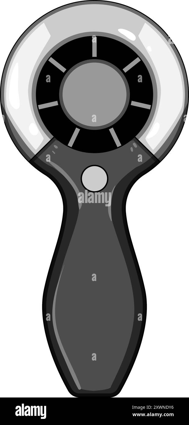 illustration vectorielle de dessin animé de ventilateur électrique de main compacte Illustration de Vecteur