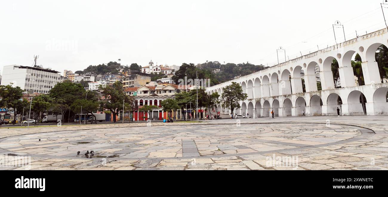 L'aqueduc de Rio de Janeiro, mieux connu sous le nom d'Arcos da Lapa Banque D'Images