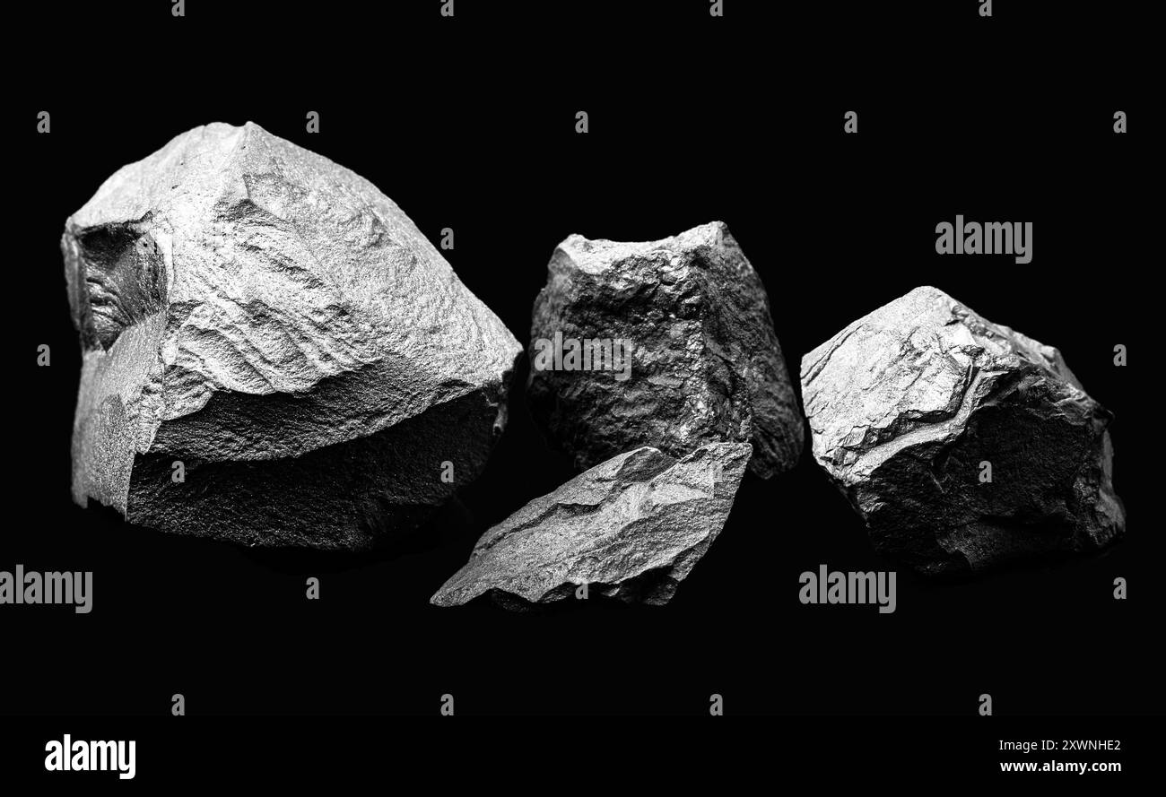 minerai de fer utilisé dans l'industrie métallurgique et la construction civile, concept d'extraction minérale Banque D'Images