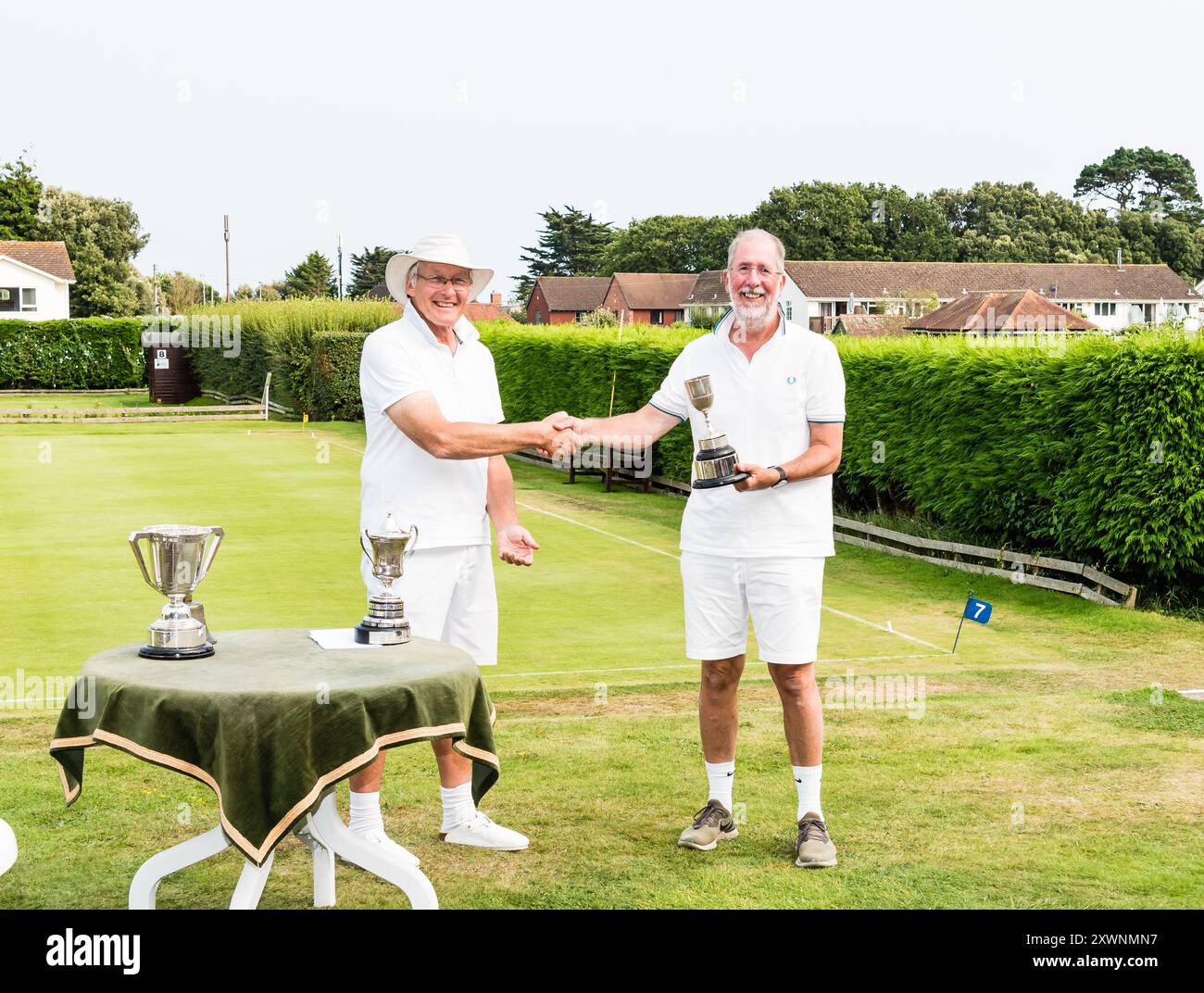 Tournoi d'été Association Croquet. Remise des prix. Banque D'Images