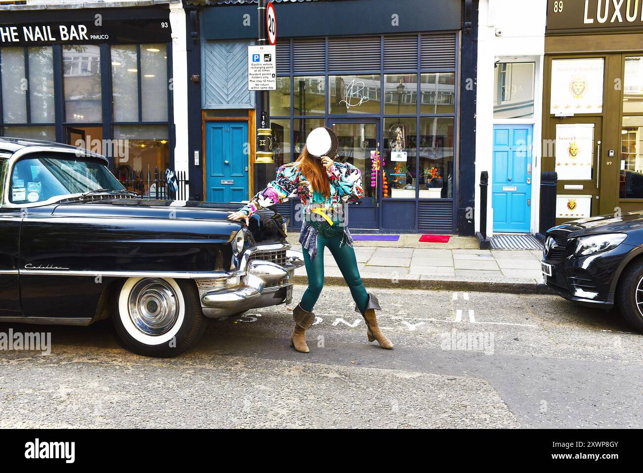 Artiste londonienne Julie Bloom Current Collection of Mixed Media Artworks, Londres, Royaume-Uni. Créditer PatPhoto/Alamy Stock Banque D'Images