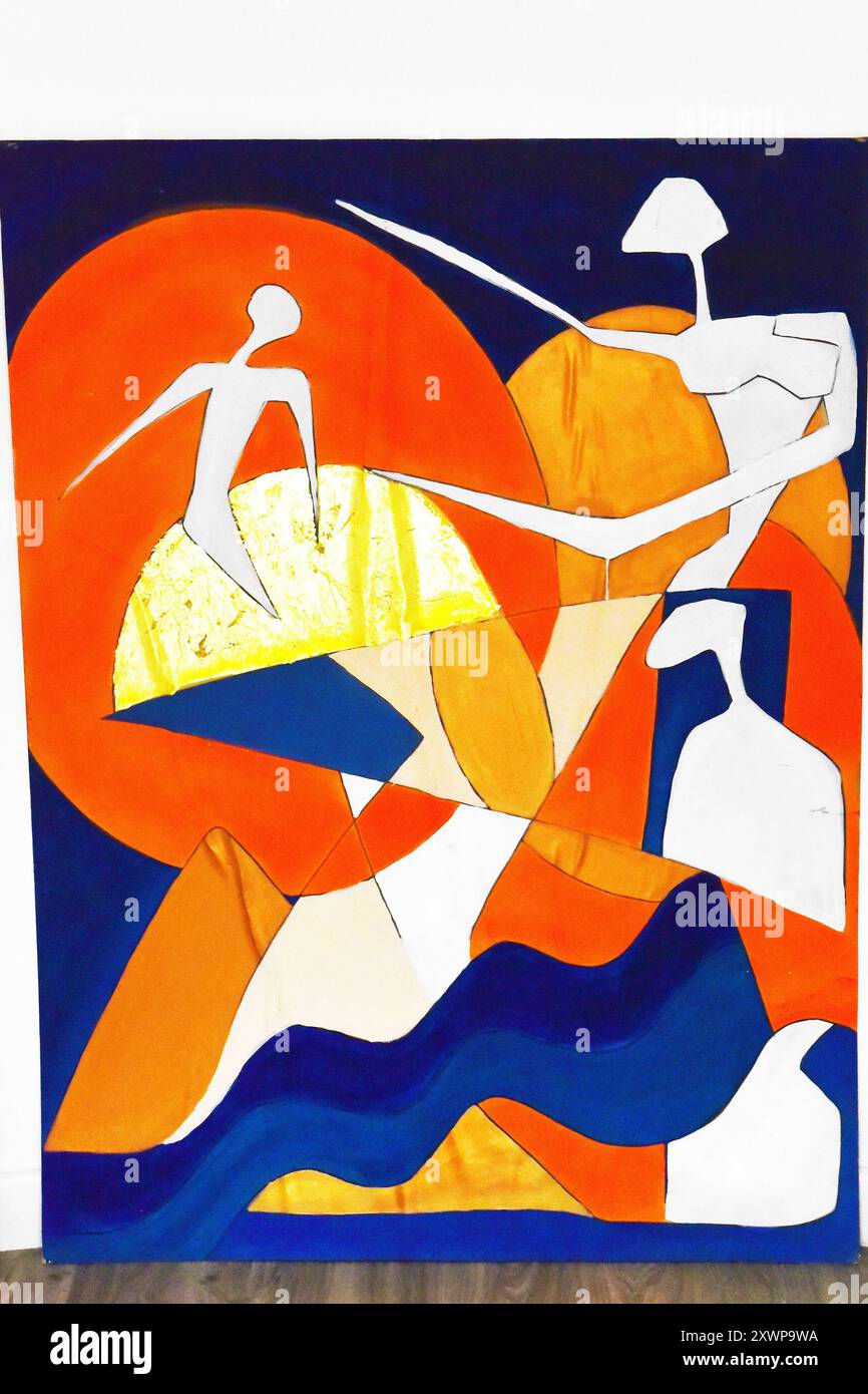 Artiste londonienne Julie Bloom Current Collection of Mixed Media Artworks, Londres, Royaume-Uni. Créditer PatPhoto/Alamy Stock Banque D'Images