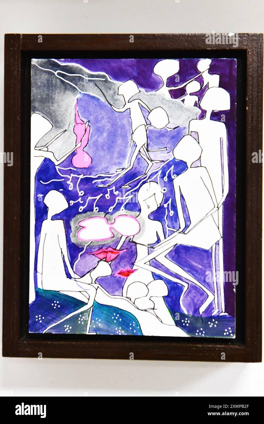 Artiste londonienne Julie Bloom Current Collection of Mixed Media Artworks, Londres, Royaume-Uni. Créditer PatPhoto/Alamy Stock Banque D'Images