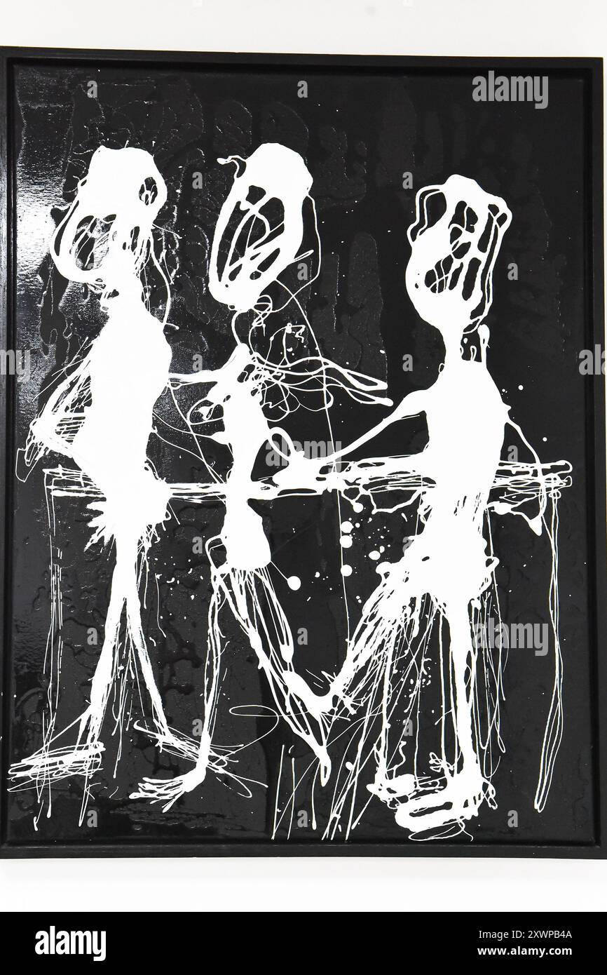 Artiste londonienne Julie Bloom Current Collection of Mixed Media Artworks, Londres, Royaume-Uni. Créditer PatPhoto/Alamy Stock Banque D'Images