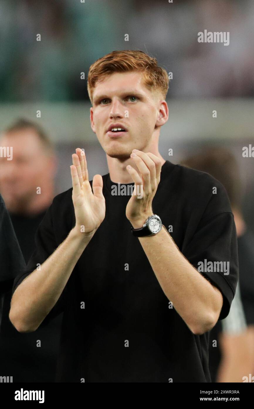 Jordan Majchrzak de Legia Warszawa vu lors du match de l'UEFA Conference League 2024/2025 entre Legia Warszawa - Brondby IF au stade municipal Marshall Jozef Pilsudskis de Legia Varsovie. Score final ; Legia Warszawa 1:1 Brondby IF. Banque D'Images