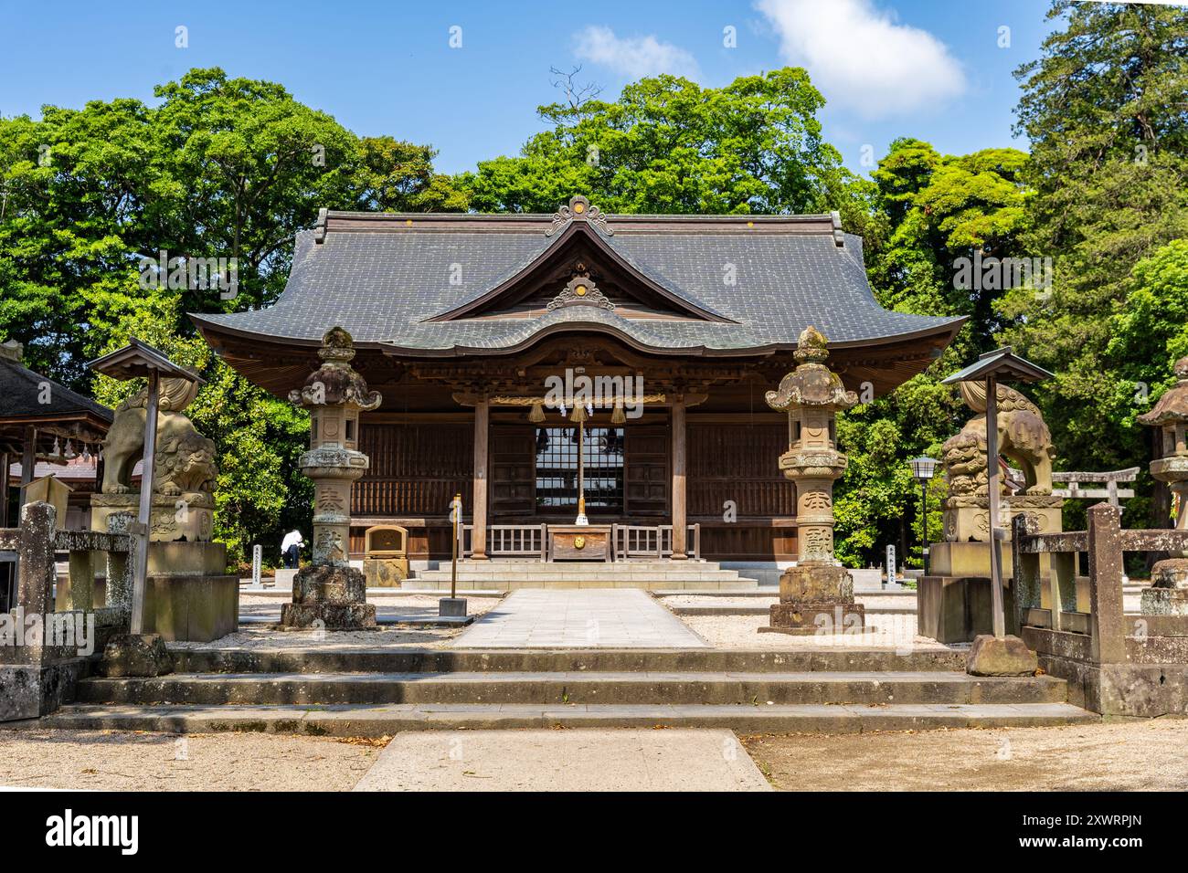 Fukutokuinari Jinja, un sanctuaire shinto situé dans l'enceinte du château de Matsue, dans le centre-ville de Matsue, préfecture de Shimane, Japon Banque D'Images