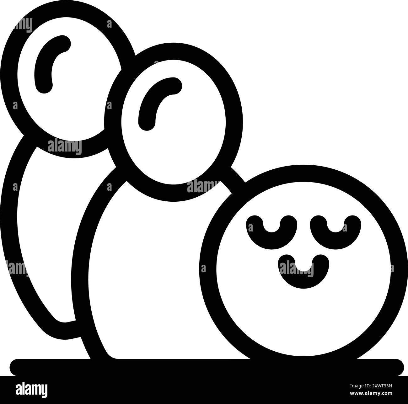 Personnage de dessin animé avec les yeux fermés, prenant une pause et profitant d'un moment de paix Illustration de Vecteur