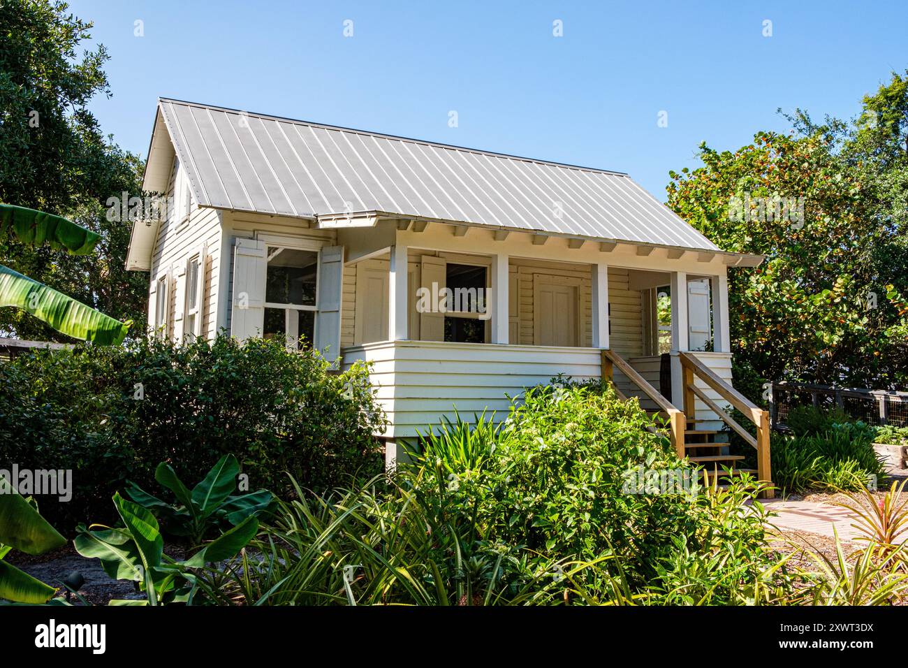 Tindall Pioneer House, phare de Jupiter Inlet, Captain Armours Way, Jupiter, Floride Banque D'Images