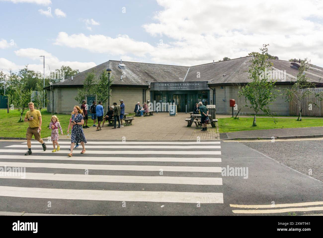 Cairn Lodge Services sur l'A74M dans le Lanarkshire, en Écosse. Banque D'Images Cairn Lodge Services sur l'A74M dans le Lanarkshire, en Écosse. Banque D'Images