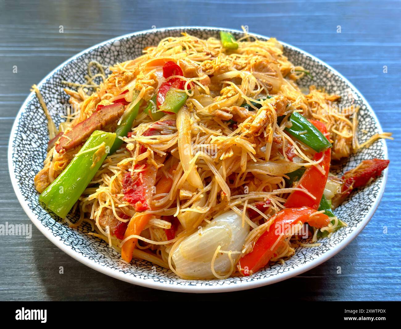 Nouilles Mee Hoon frites à Singapour Banque D'Images