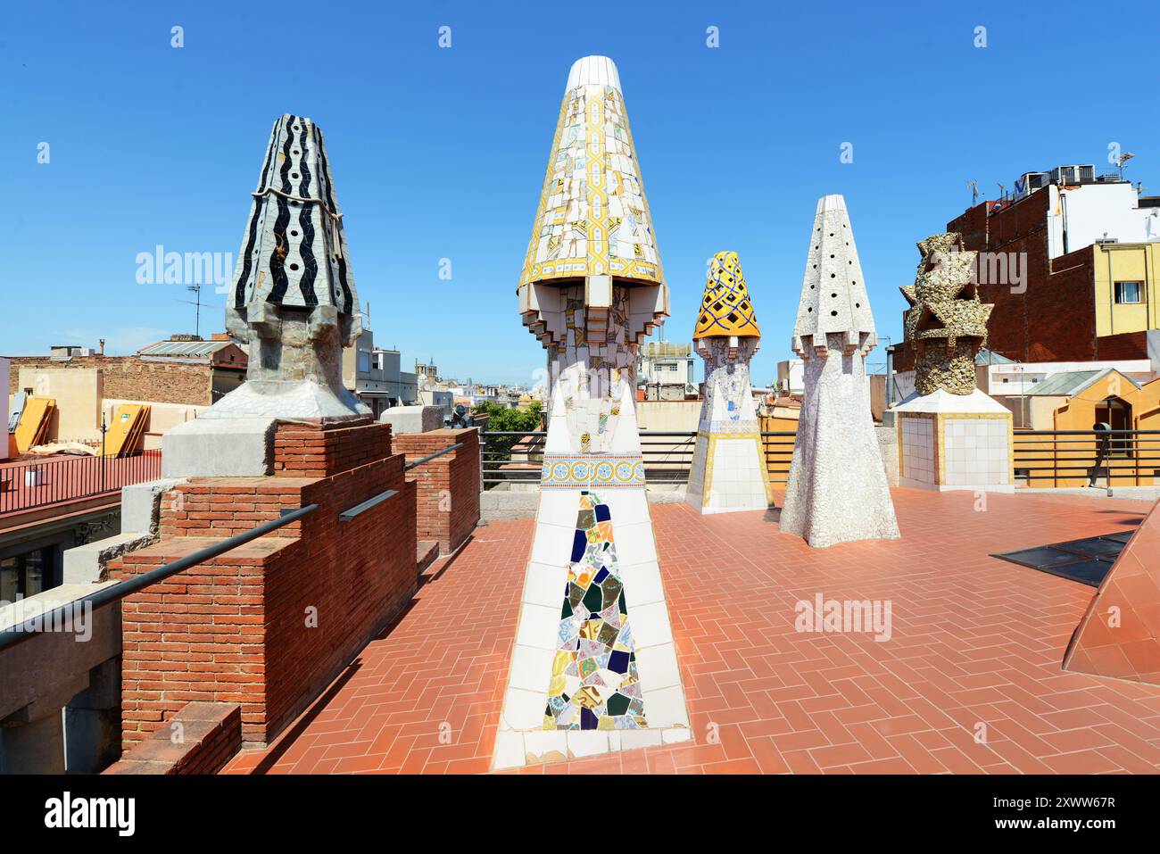 Palau Güell / Palacio Güell à Barcelone, Espagne. Banque D'Images