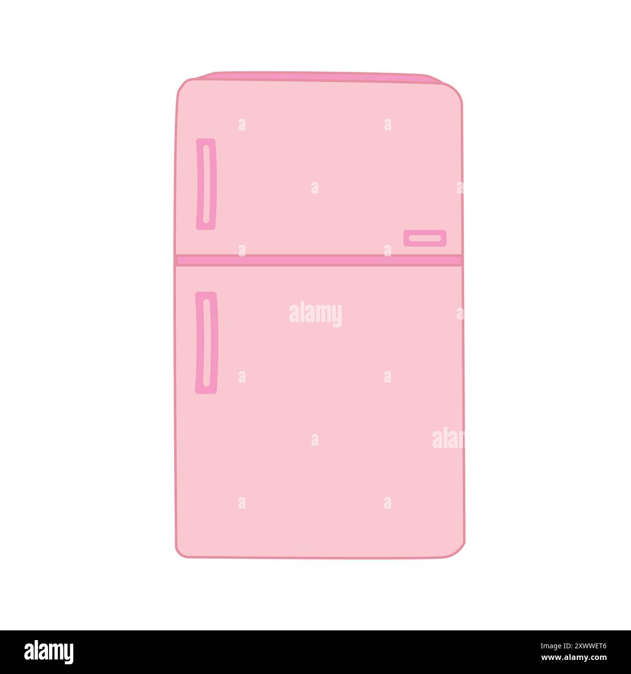 Illustration de réfrigérateur rose de style rétro Illustration de Vecteur